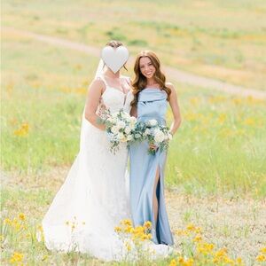 Birdy Grey Polyester Blue Bridesmaid Dress Women’s XS